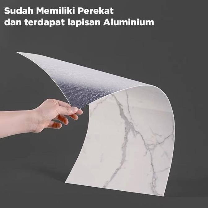 Promo HOPTECH Paket 5 PCS Stiker Dinding Vinyl Marble Granit 30x60 cm Anti Air Waterproof Sticker De