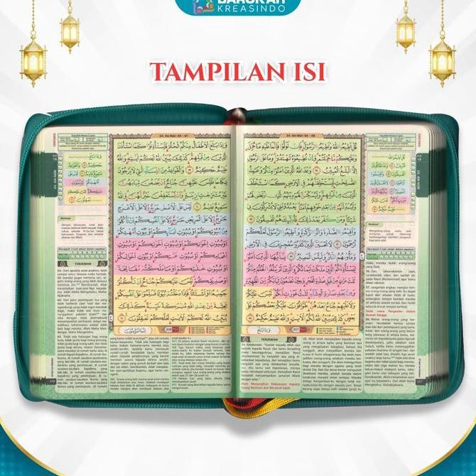 Al Quran Hafalan Al Hufaz A6 Custom Nama Resleting Tajwid Berwarna Terjemahan Alquran Dan Terjemah L