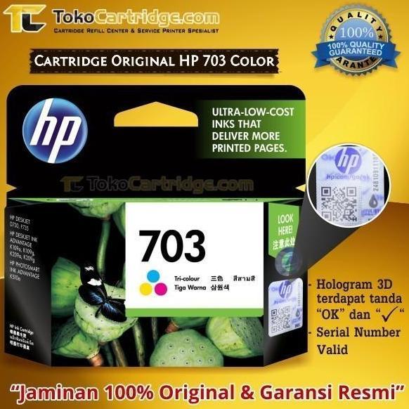 HP Cartridge Ink 703 Color CD888AAA Printer D730 F735 K109a K109g K209a