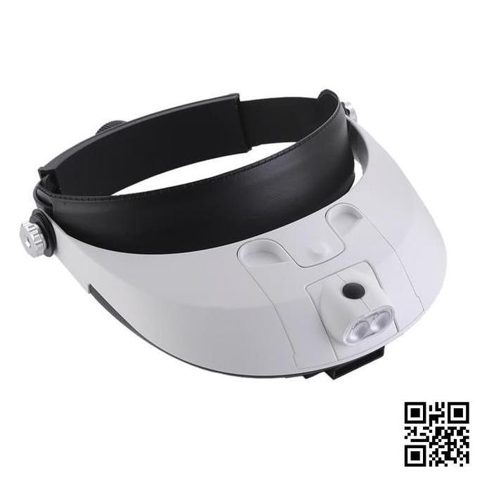 COVID 001G Magnifier Lup Luv Kacapembesar Kaca Pembesar Topi LED