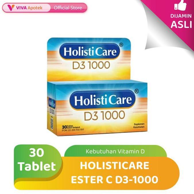 Fit- Holisticare Ester C D3-1000 Untuk Kebutuhan Vitamin D (30 Tablet)