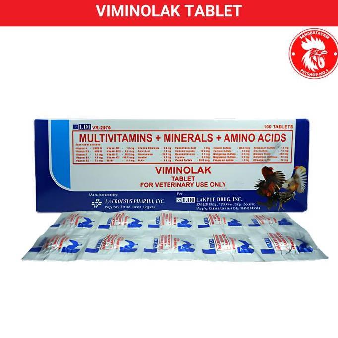 Viminolak ( Satu Strip ) Tablet Obat Ayam Vitamin Viminolak Ayam Multivitamin Ayam Filipin Obat Ayam