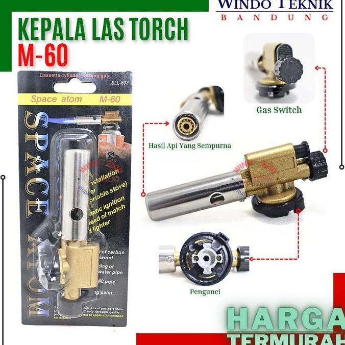 NAGASWARA.ID - KEPALA LAS M-60 | GAS TORCH | ALAT LAS TEMBAGA | KEPALA LAS PORTABEL | KEPALA LAS GAS