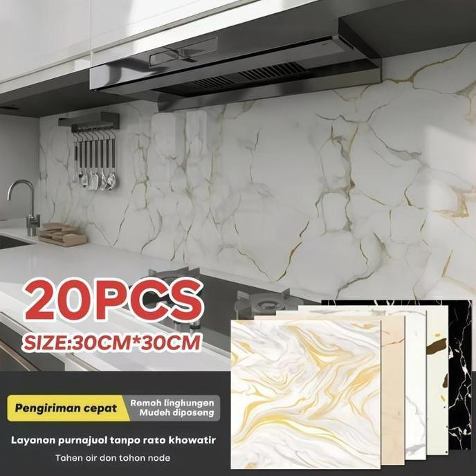 Wallpaper vinyl marmer/ Wallpaper Dinding Vinyl Marbel/ Lembar Wallpaper Vinyl Marble 30 x 30 cm /St
