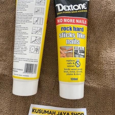Lem Keramik Kayu Metal Batu super Kuat Anti Paku Dextone No More Nail