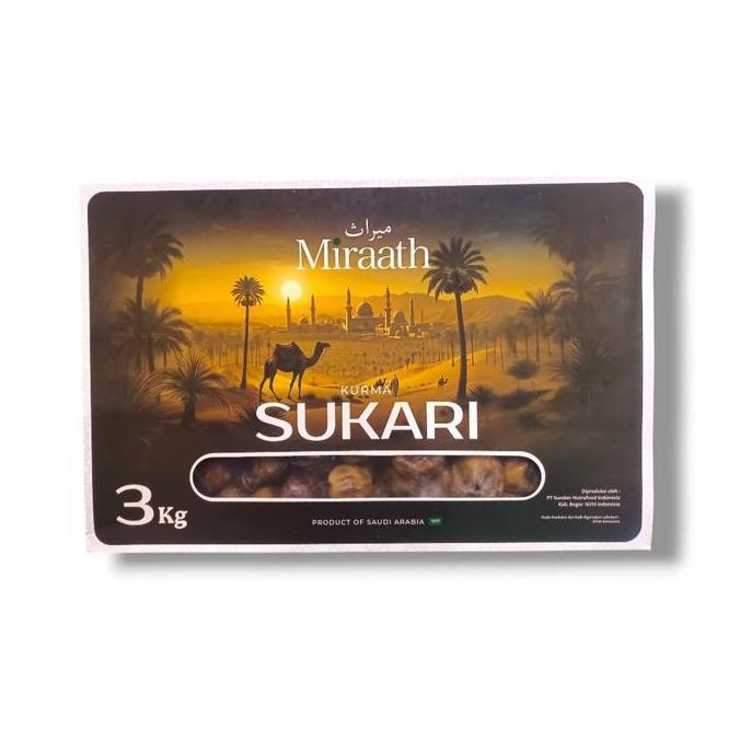 Frutexz- Kurma Sukari Amira 3 Kg Premium Al Qassim Kurma Sukkari Sukkary