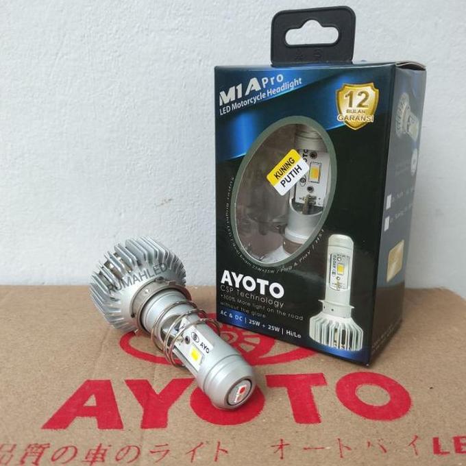 Cod,Bisa- Lampu Led Motor Ayoto M1A M1A Pro H6 Ac & Dc Motor Bebek Matic Satria