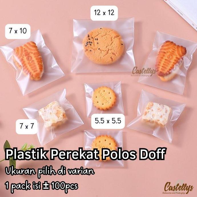 >>>>>] Plastik Perekat PCP Polos DOFF Kue Nastar Cookies Permen