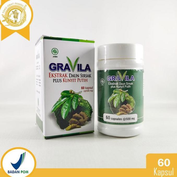 Fit- Gravila Kapsul Ekstrak Daun Sirsak Plus Kunyit Putih / Obat Kesehatan
