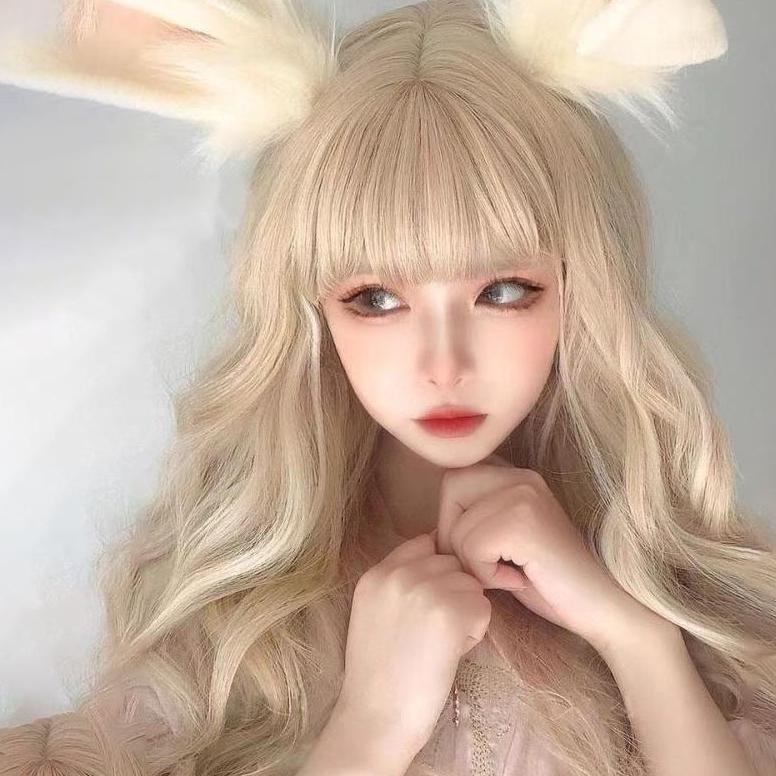 WIG-01 wig rambut palsu gelombang panjang wavy keriting wik warna gaya wiq hairclip hair clip wanita