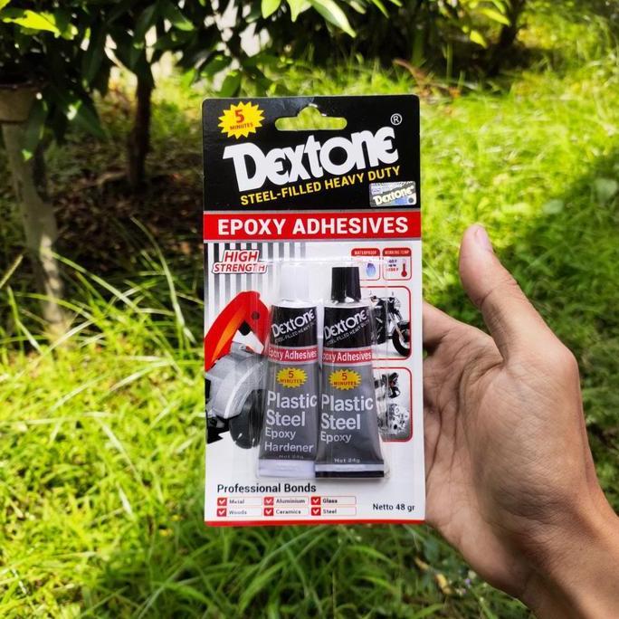 Lancarjaya- Lem Dextone 5M Besar 48Gram / Lem Dextone Plastic Steel Expoxy / Lem Besi 5 Menit