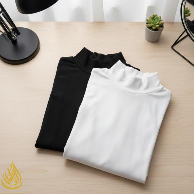 Inner Gamis Wanita Manset Dalaman Atasan Panjang Hitam Putih | Dalaman Gamis Wanita Nyaman Dipakai E