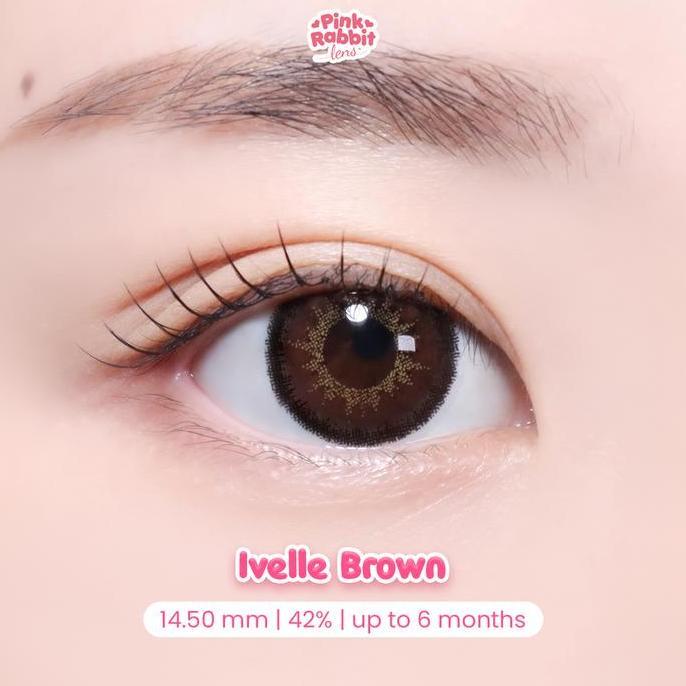 Eyasped- Pinkrabbit Softlens Ivelle Brown - Normal, Minus 0.5 S/D 10.00 (1Pcs/Sebelah) #Softlensnyam