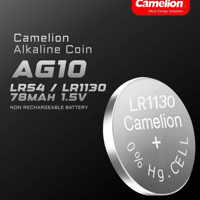 Lansungkirim- Camelion Baterai Kancing Alkaline Ag10 / Lr1130 / Lr54 Bp10