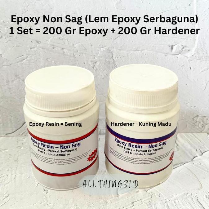 Promo Epoxy Resin Non Sag 400 Gr - Lem Epoxy Non Sag Diskon
