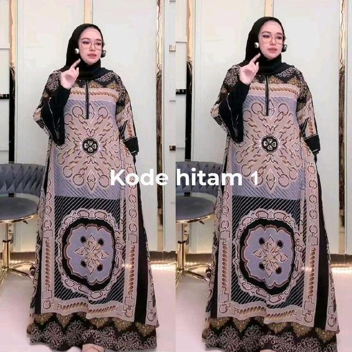 Hokywoi- Helin Gamis Set Hijab Segi 4 Premium