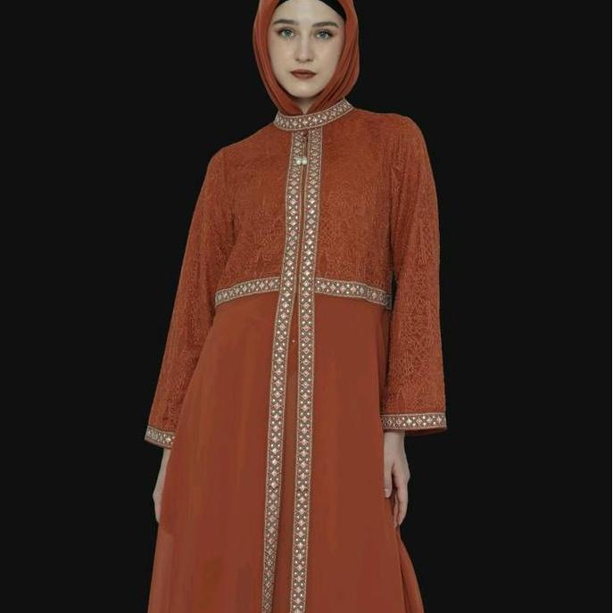 Hokywoi- [New] A1347 - Gamis Abaya Hikmat Fashion Original