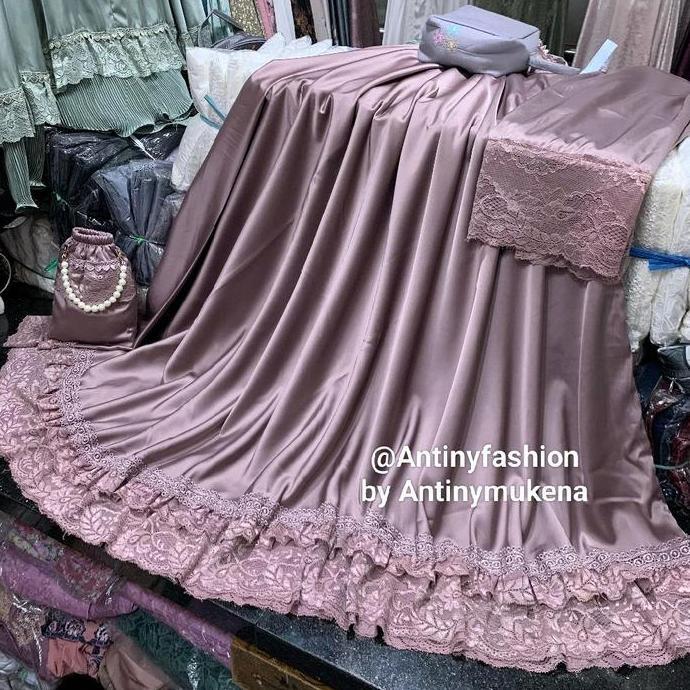 DV47 >> Mukena inara sutra premium/ mukena cantik polos/ mukena cantik mewah dan lembut/ mukena dewa
