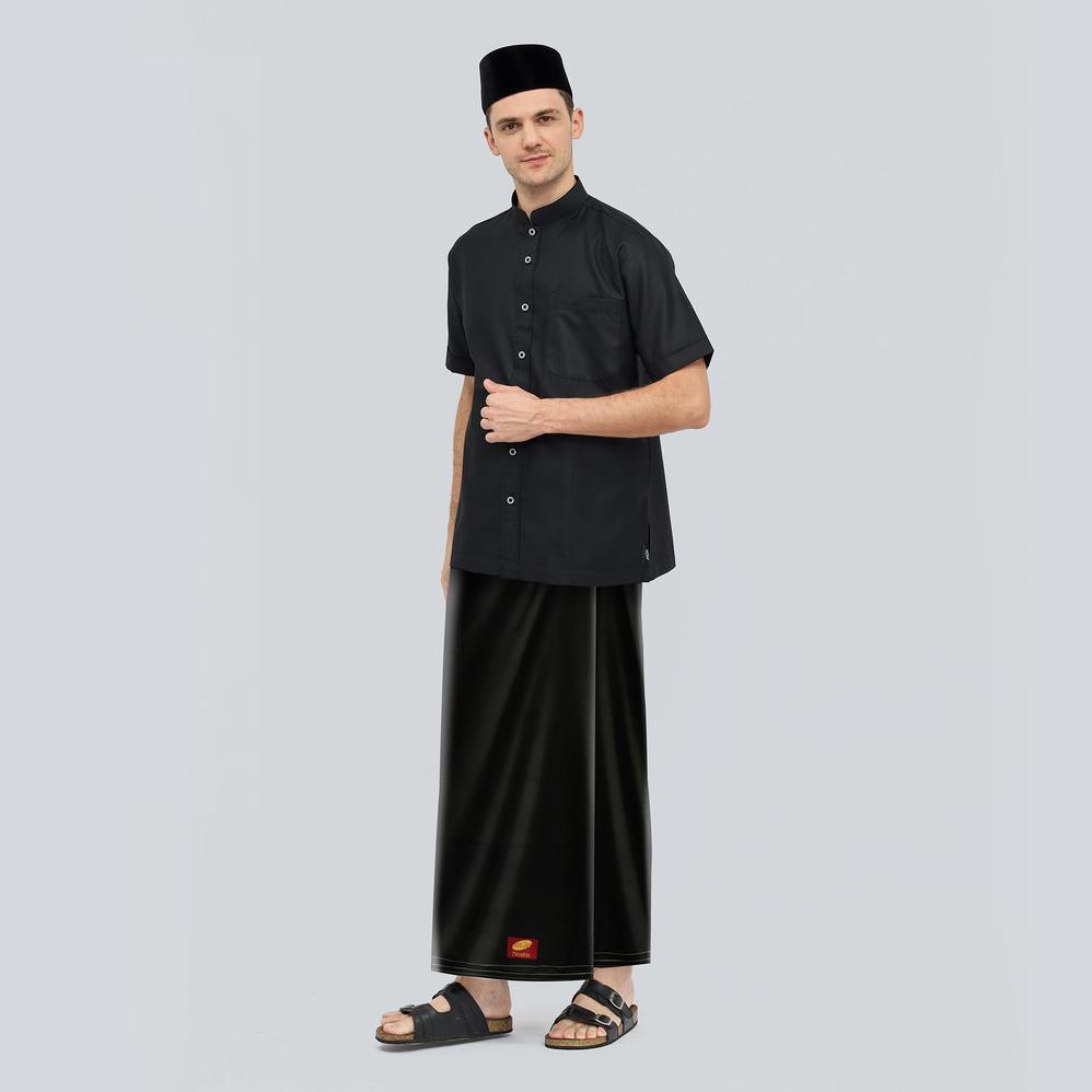 ORIGINAL SARUNG ATLAS PREMIUM 720 ORIGINAL WARNA POLOS HITAM