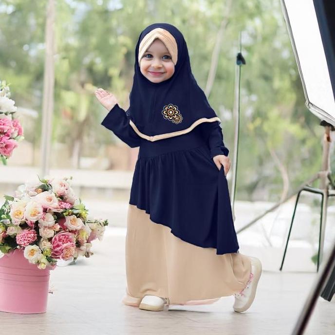 DF350 - GAMIS ANAK ARAFAH + HIJAB (6 BULAN - 6 TAHUN)