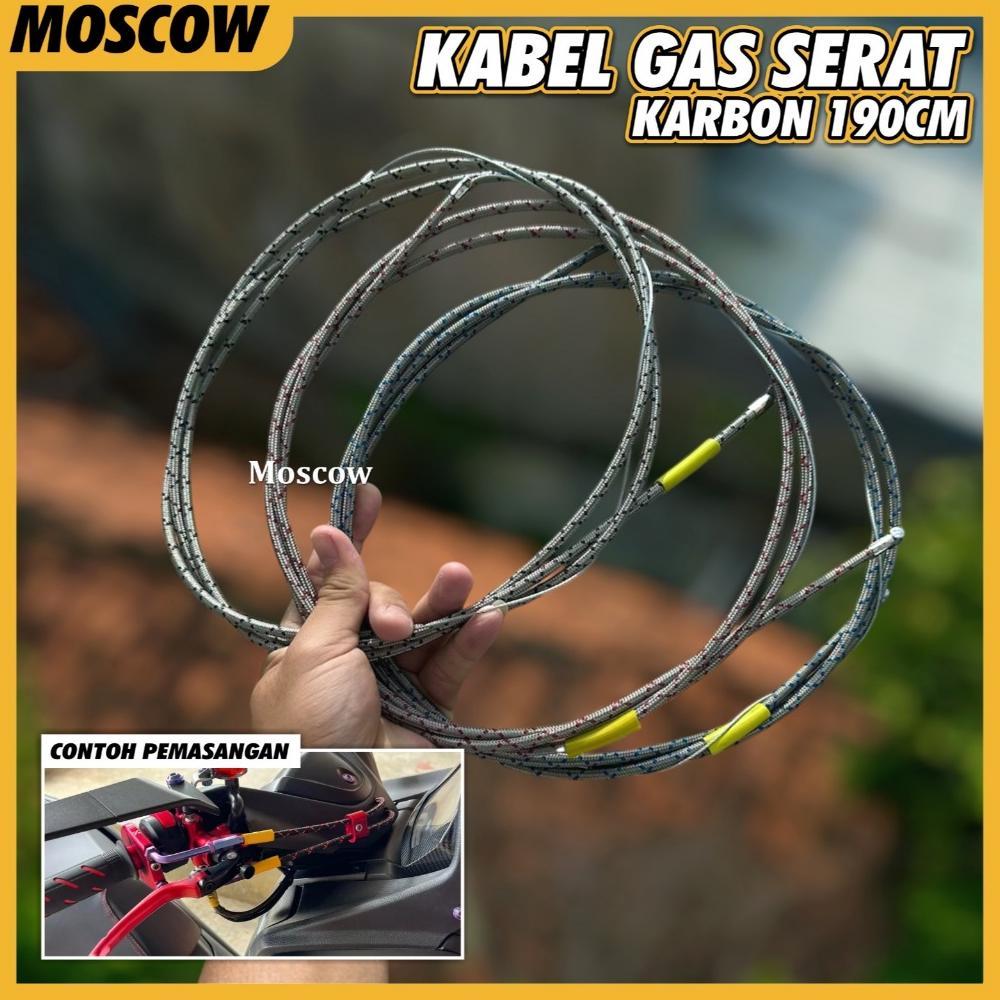 kabel gas serat carbon Thailand MORIN HITECH universal semua jenis gas spontan motor / GAS STANDAR T