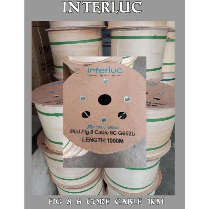 Kabel Fiber Optic FIG 8 6 Core FTTH Jelly Tube 1000M (1KM)_LN