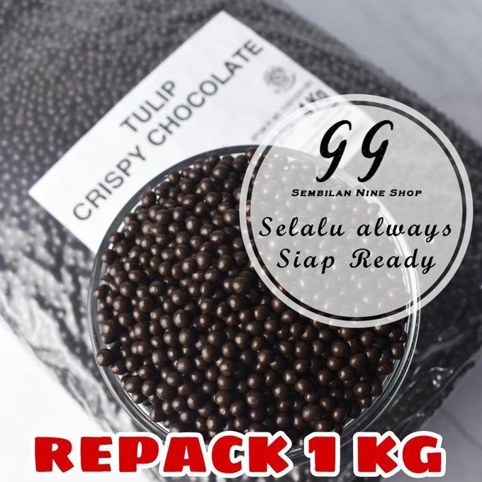 Tulip 1 KG CRISPY Chocolate CrispyBall Pearl Dark Cokelat Coklat Krispi