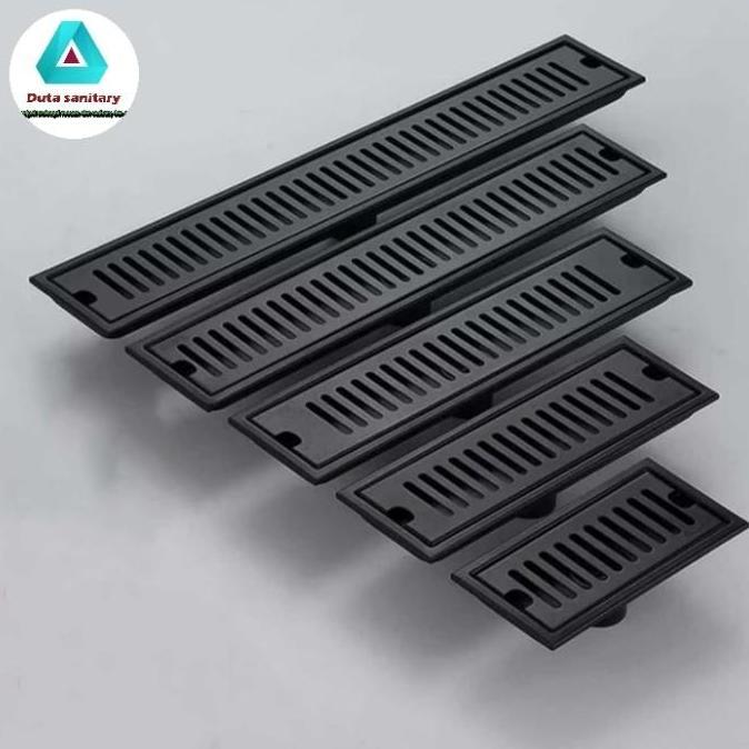 Floor Drain Stainless Panjang 60Cm Hitam Garis/Floor Drain Panjang 60
