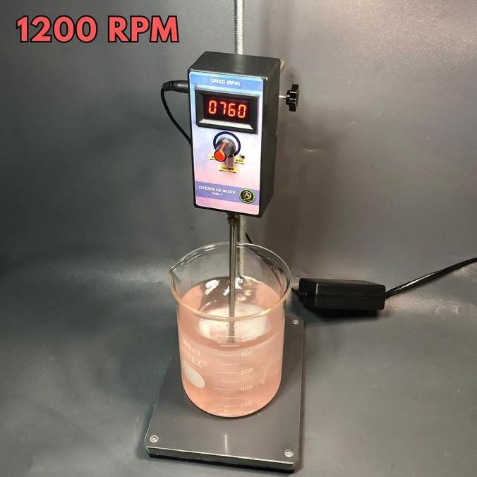 Electric Overhead Stirrer Mixer Pengaduk Laboratorium 1200 RPM 40W