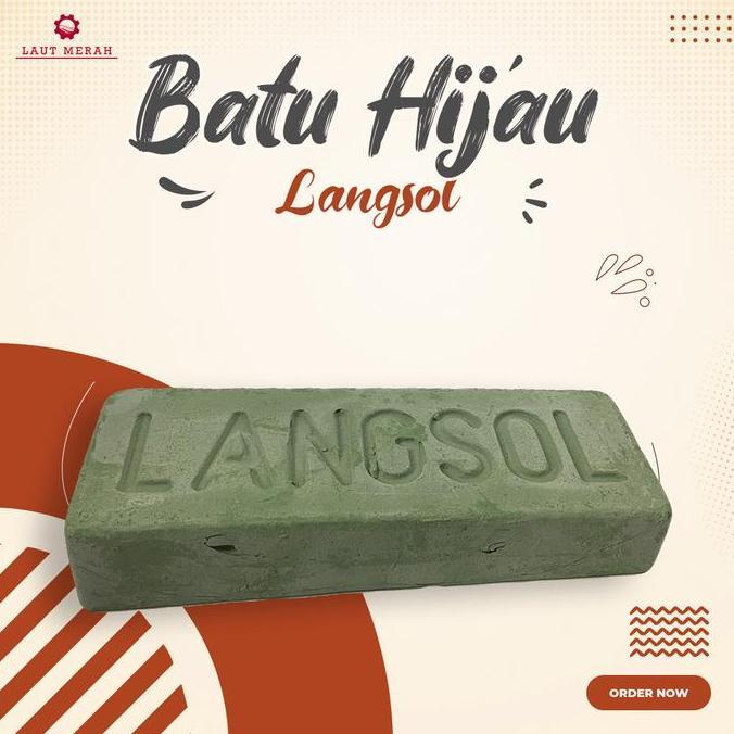 LANGSOL Batu Poles Hijau / Batu Hijau / Batu Poles Sabun Stainless Lan
