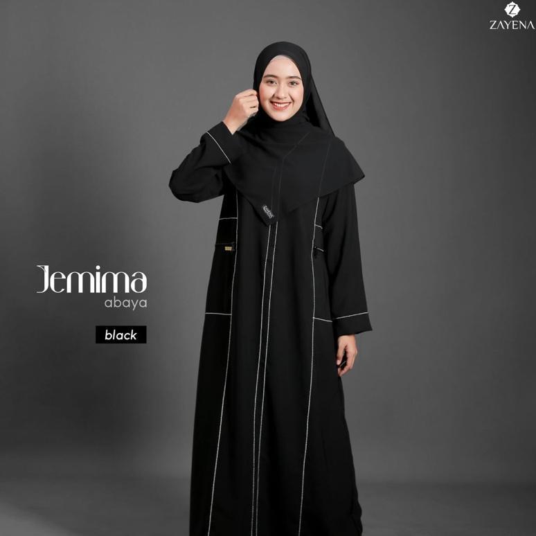 NAISHAJATIM JEMIMA ABAYA ZAYENA Gamis Polos Syari Terbaru