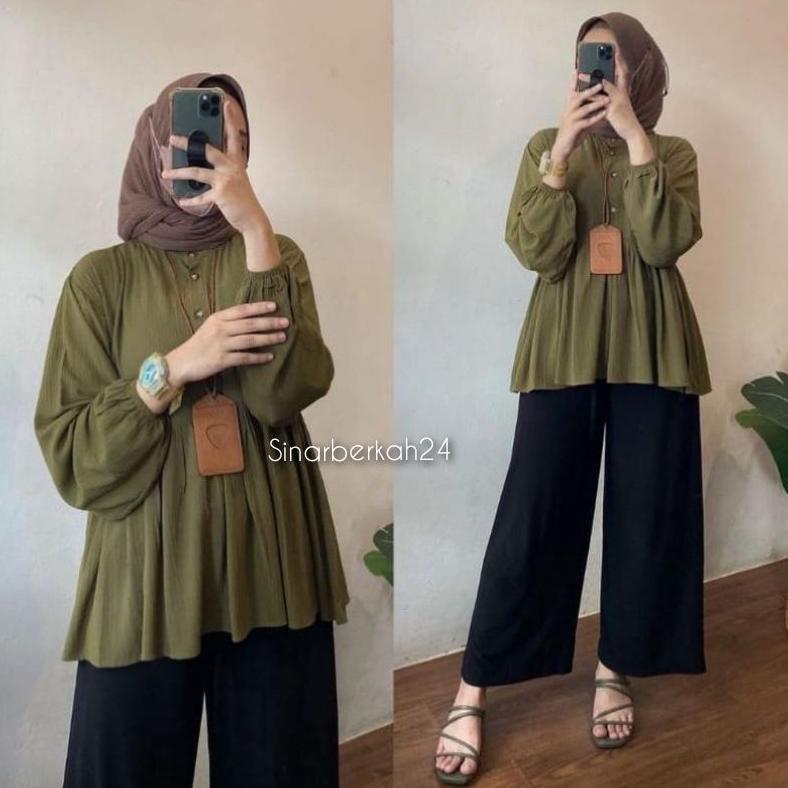 Raisa Blouse Rayon Crinkle Premium Rania Blouse Crinkle