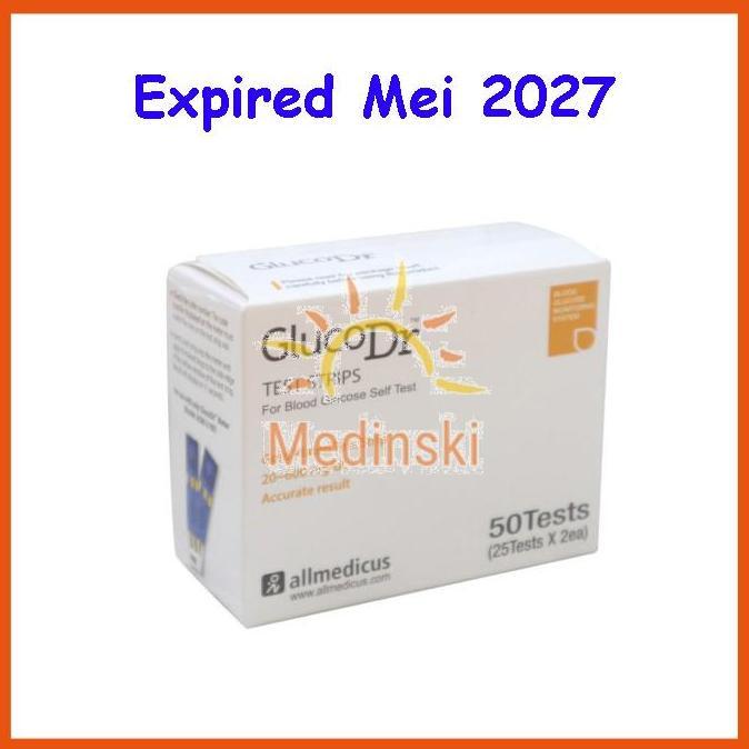 Strip GlucoDr Isi 50 stik BioSensor Gluco Dr Tes Gula Darah AGM-2100