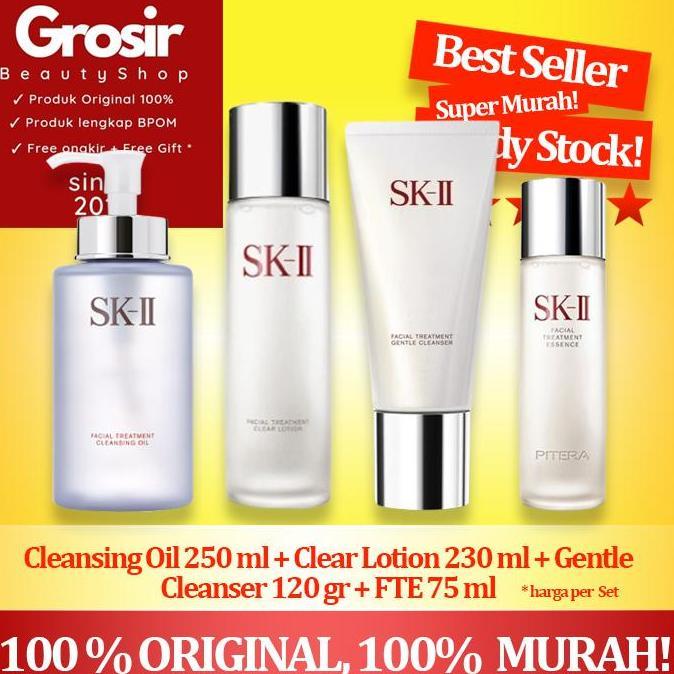 SK-II/SK2/SKII/SK II C.oil 250ml+GC 120gr +C.Lotion 230ml+FTE 75 ml