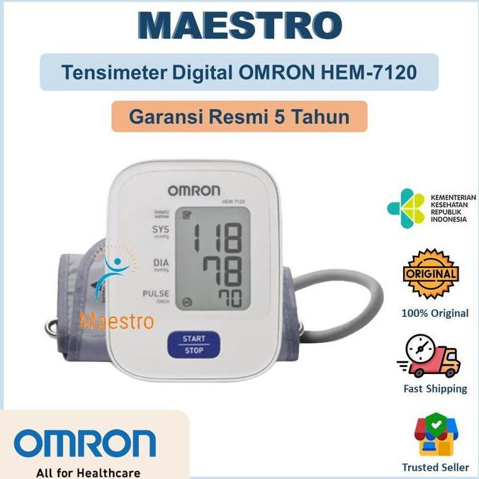 OMRON HEM-7120 Tensimeter Digital Alat Ukur Cek Tes Tensi Tekanan Darah HEM7120