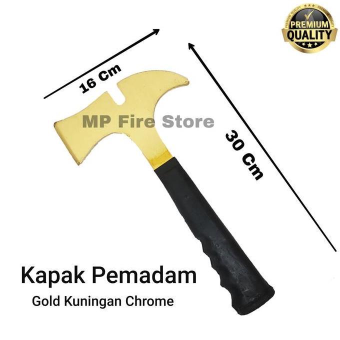 KAPAK KAMPAK PEMADAM KEBAKARAN DAMKAR FIRE AXE HYDRANT GOLD KUNINGAN