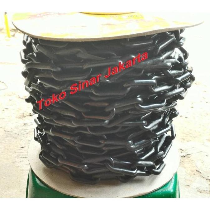 Rantai Plastik 8 mm HITAM METER PERMETER METERAN Rante Pembatas Batas Jalan Talang Air Hujan Penghub