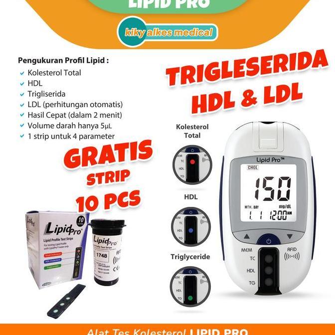 lipid pro include strip alat tes kolesterol hdl dan ldl trigliserida