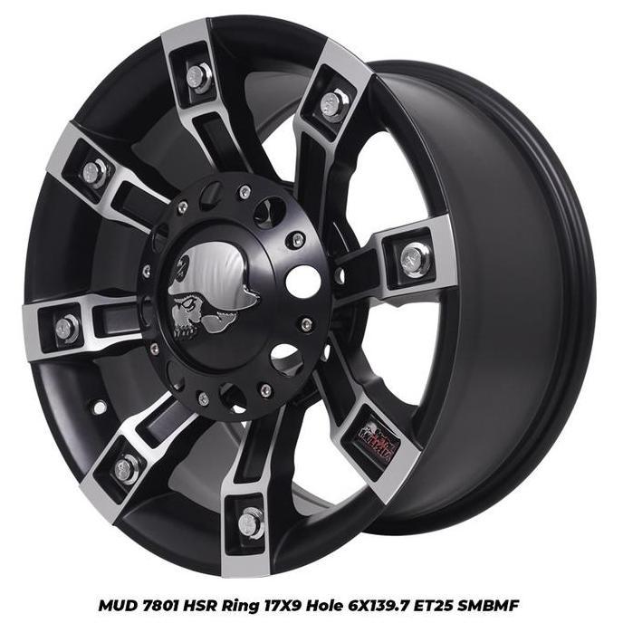 velg mobil pajero fortuner HSR Mud r17 Lubang 6 SMBMF