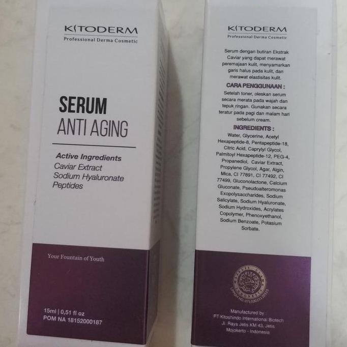 Kitoderm serum anti aging / anti penuaan dini / gold serum BPOM