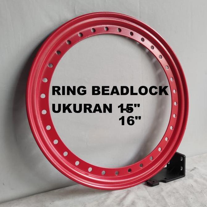 RING VELG BEADLOCK STEEL / BESI UKURAN 16 INCI RED / MERAH ( Ring Beadlock 16 Red )
