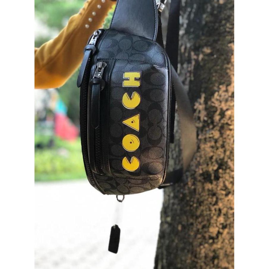 Coach x Pacman Snature Black Waistbag
