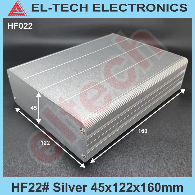 HARGA DISC - Box Aluminium HF22# Silver 45x122x160mm Electronic Instrument Project Alumunium Alminiu