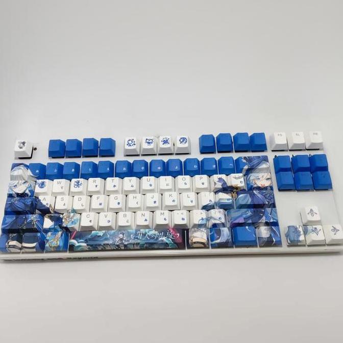 NEW Genshin Impact Furina PBT Keycaps Cherry Profile Translucent Backlight LED