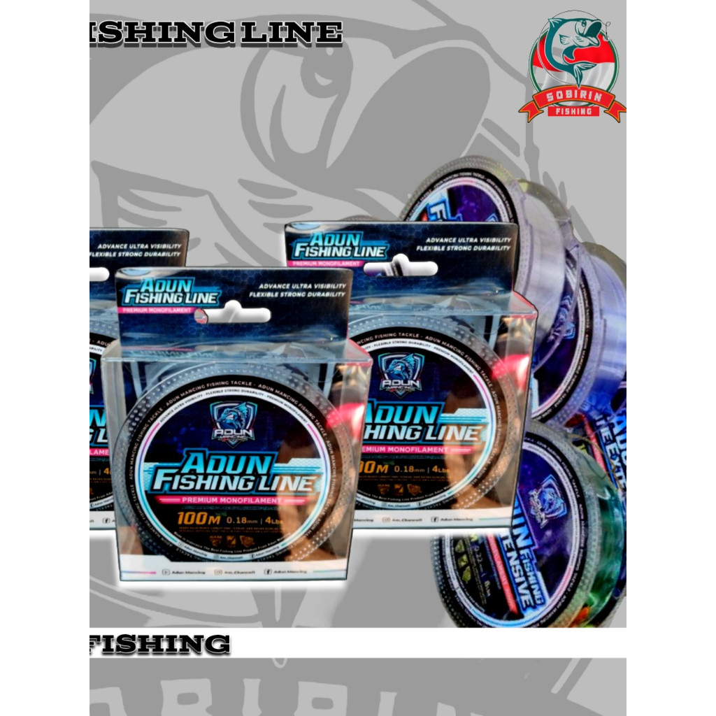 PROMO (COD) Senar ADUN MANCING 100m adun fishing line  senar pancing ikan mas