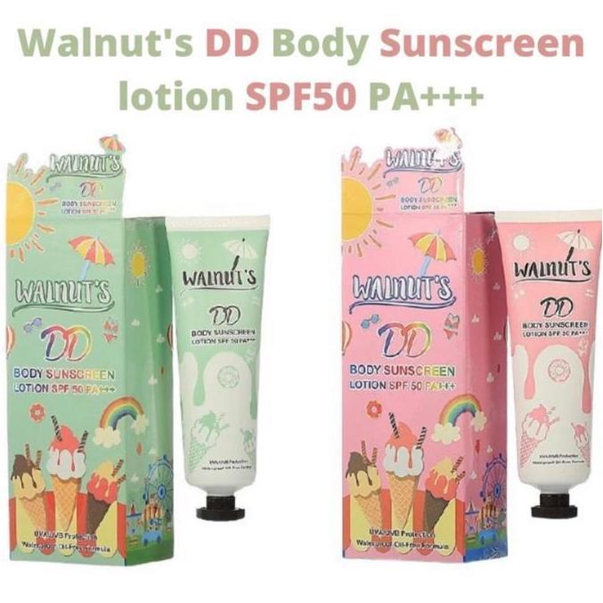 WALNUTS DD BODY SUNSCREEN LOTION SPF 50+++ ORIGINAL THAILAND WALNUT BODY SUNSCREEN