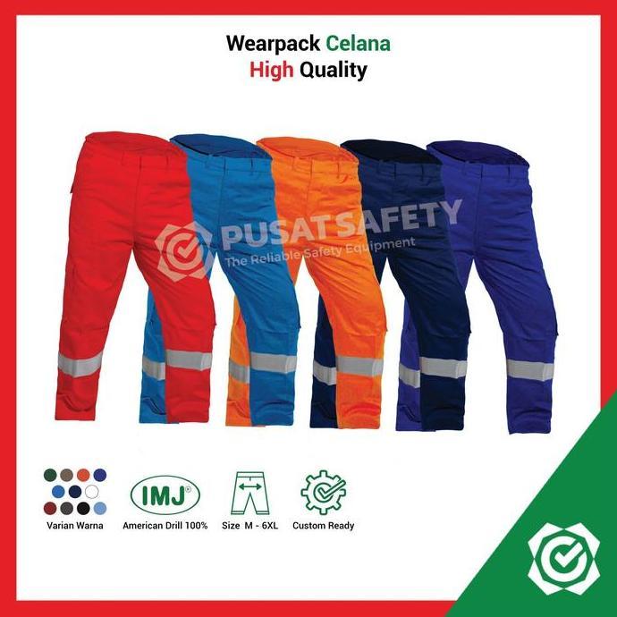 Celana Wearpack Safety Kerja Proyek IMJ Jumbo 2XL-6XL Panjang Pria (TERBAIK) (TERBARU) (TERMURAH)