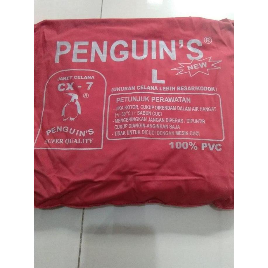 IN15 - Jas Hujan Jaket Celana Merek Penguin's / Penguin CX7 / CX-7 / CX 7 L dan XL ORIGINAL Dapat di
