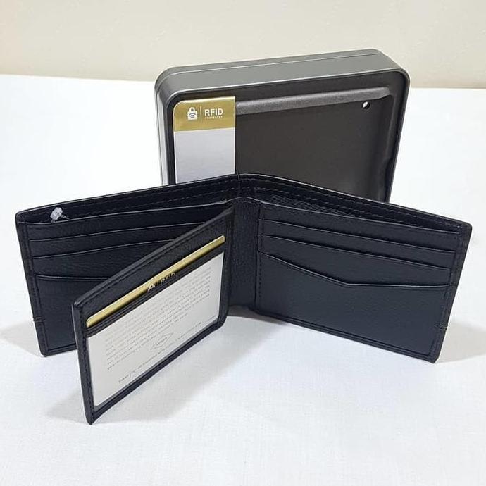 DOMPET PRIA FOSSIL ORINAL - FOSSIL BROOKS WALLET BLACK