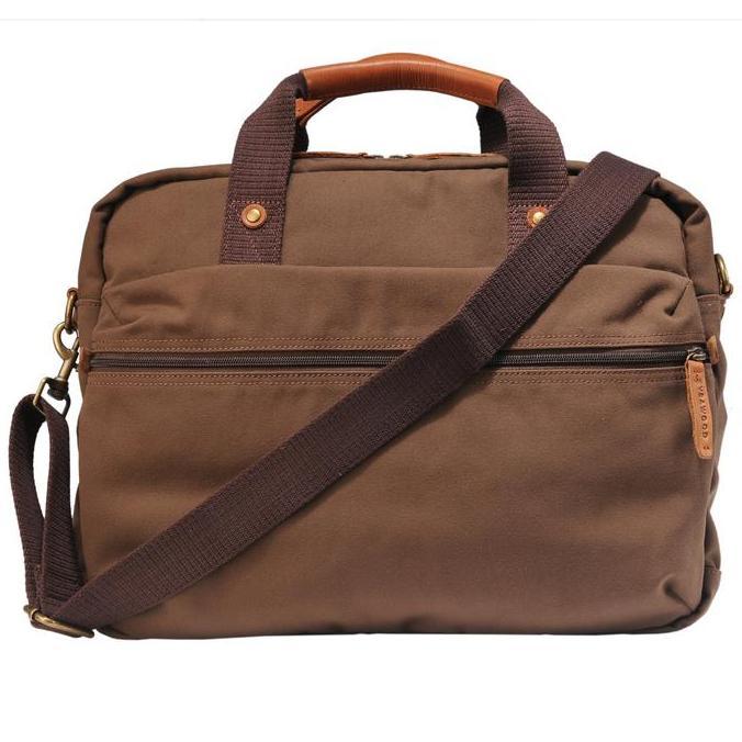 Evrawood Denver Workbag-Dark Brown/Tas Laptop/Tas Kerja Kanvas